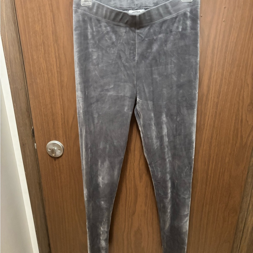 Serra Gray Velvet Feel Leggings
